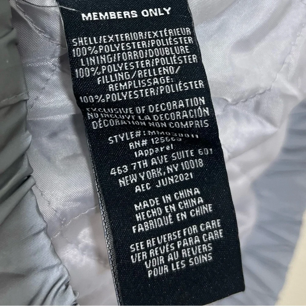 Members Only Space Suit Silver Reflective Pullover Windbreaker Hoodie Size M